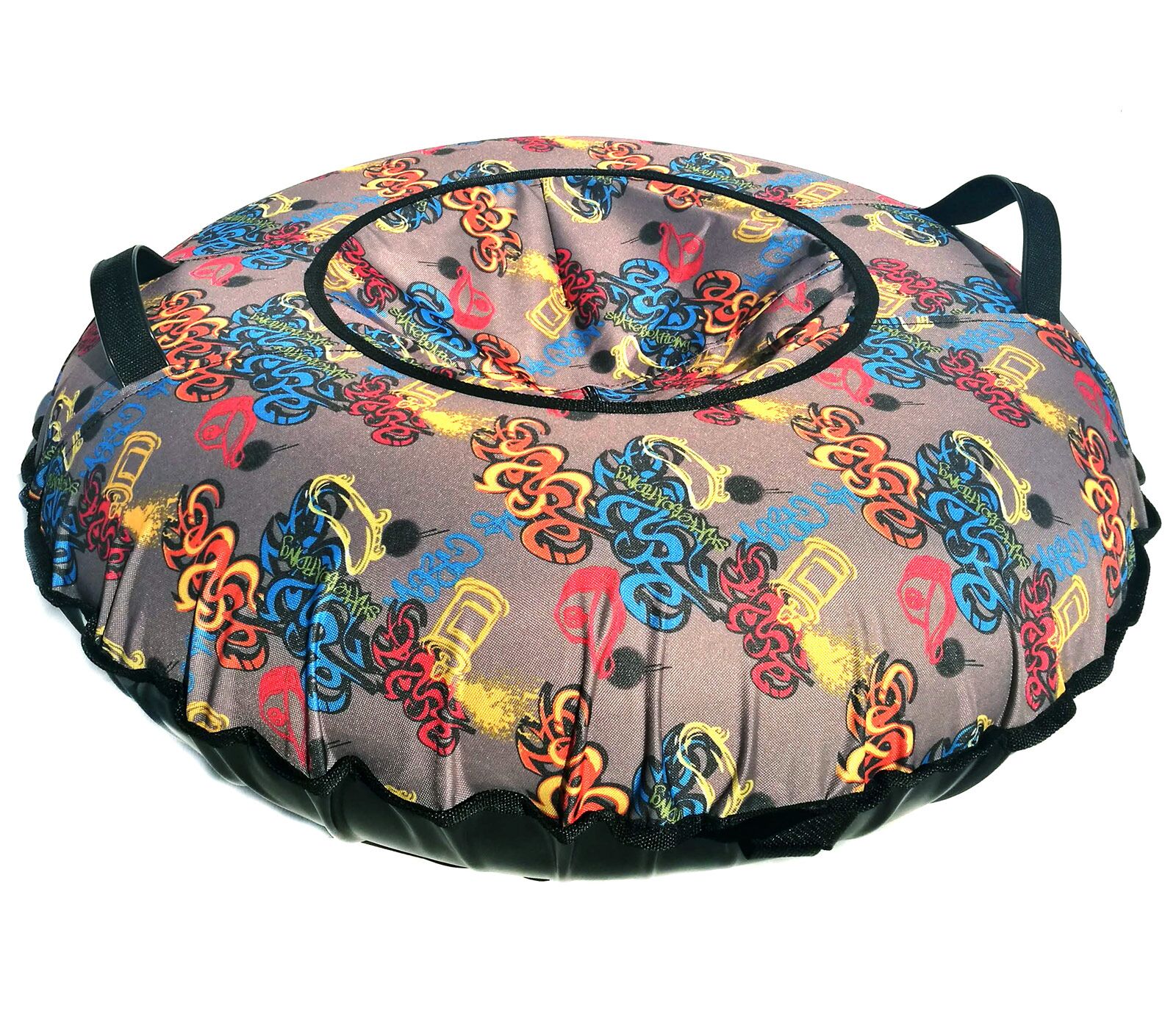 Санки надувные "Ватрушка "Граффити коричневый"