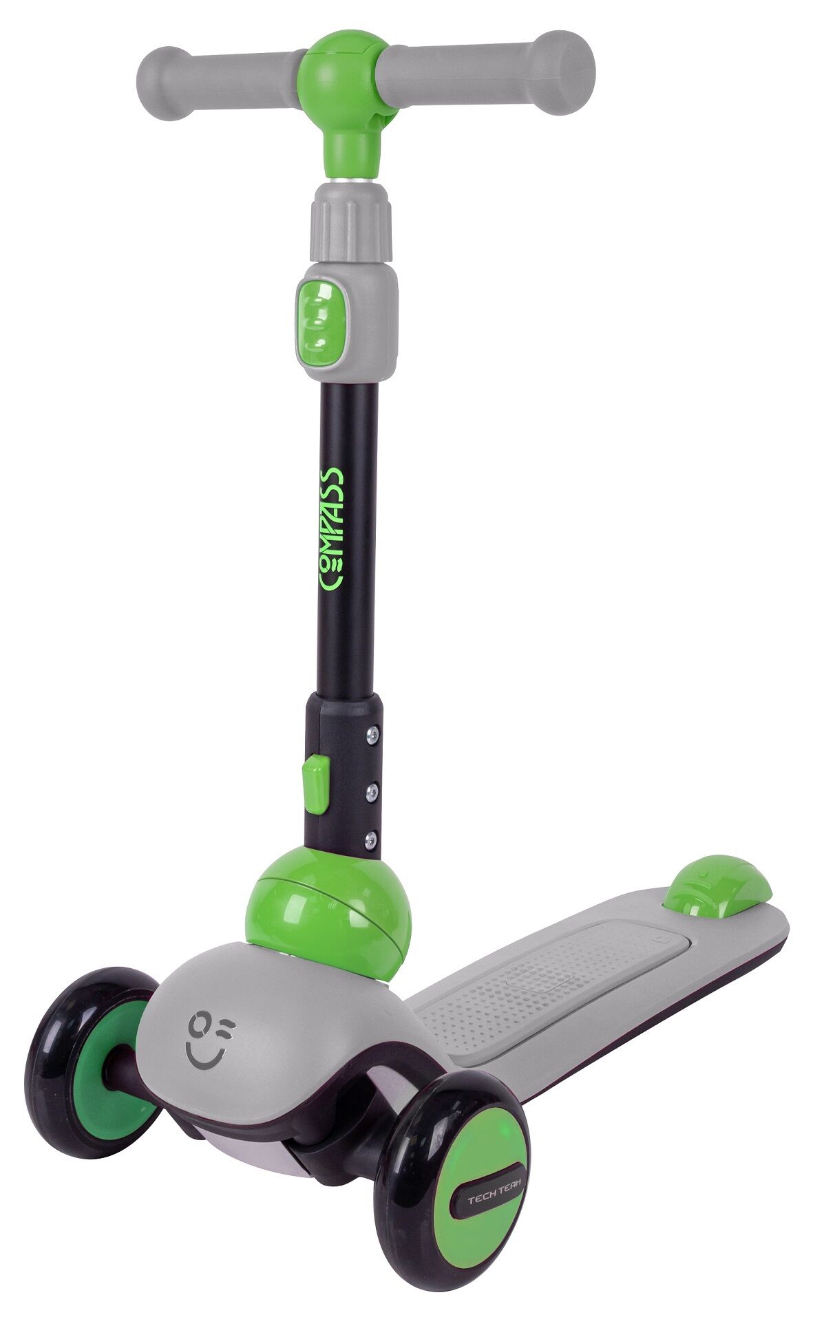 Самокат Tech Team Compass grey/green (1/4, NN012394)