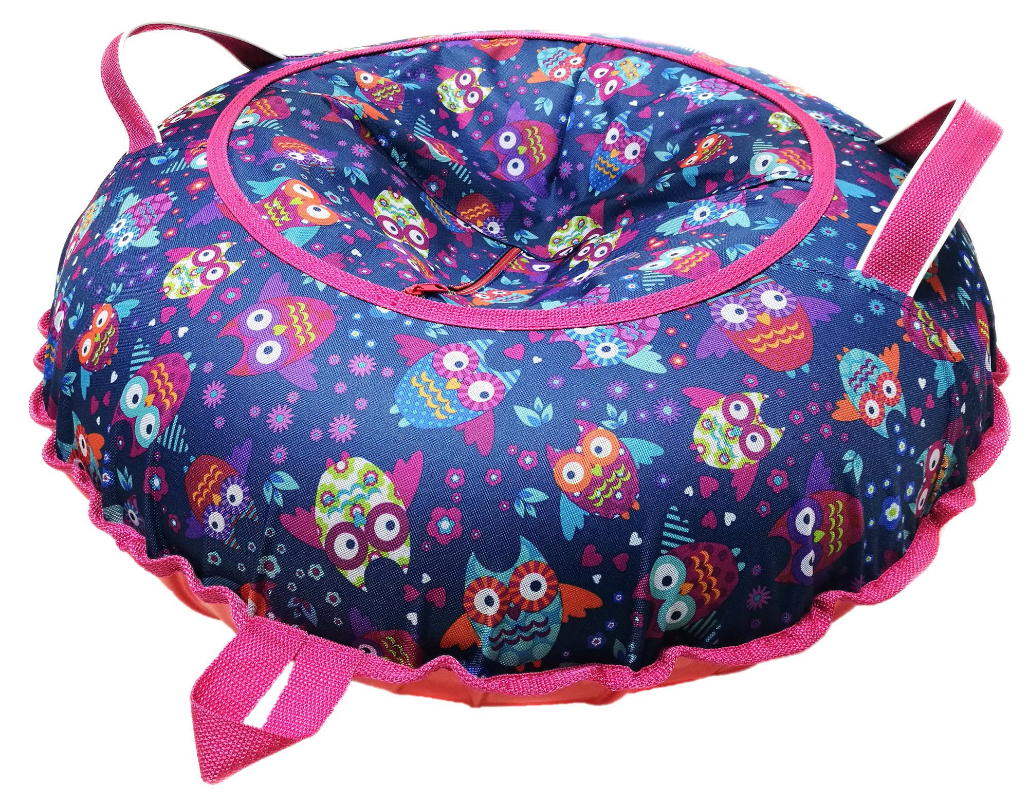 Санки надувные "Ватрушка "Совы на синем"