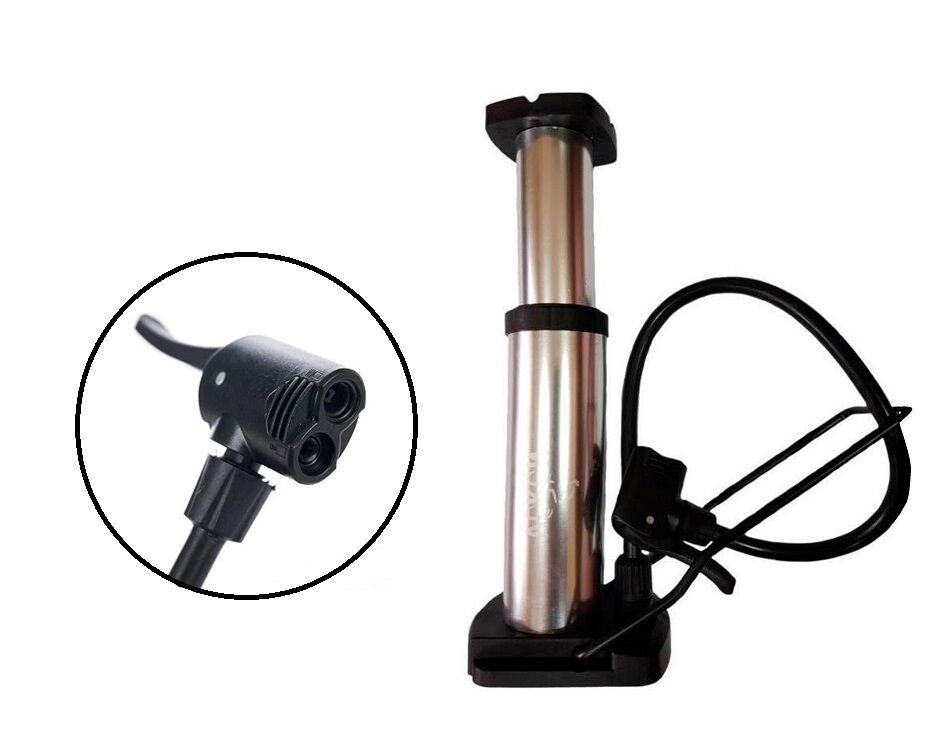 Насос LC-4524 ножной металлический, 45х240 мм, A/V, F/V (серый, LC-4524)