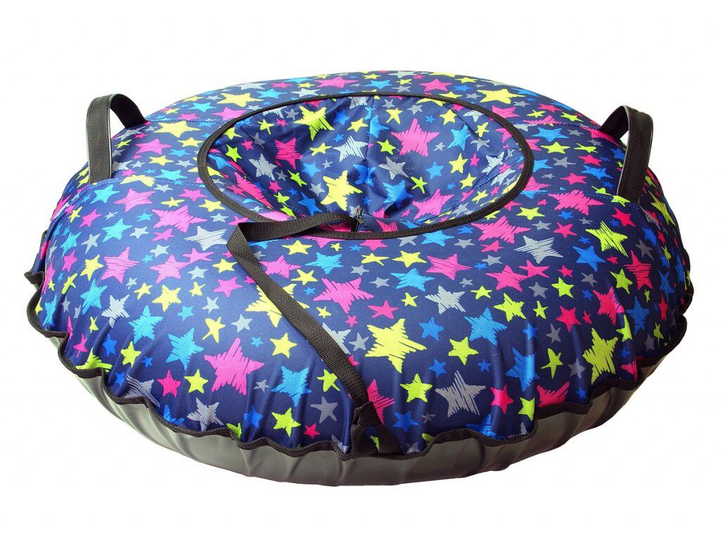 Санки надувные "Ватрушка "Разноцветные звезды"