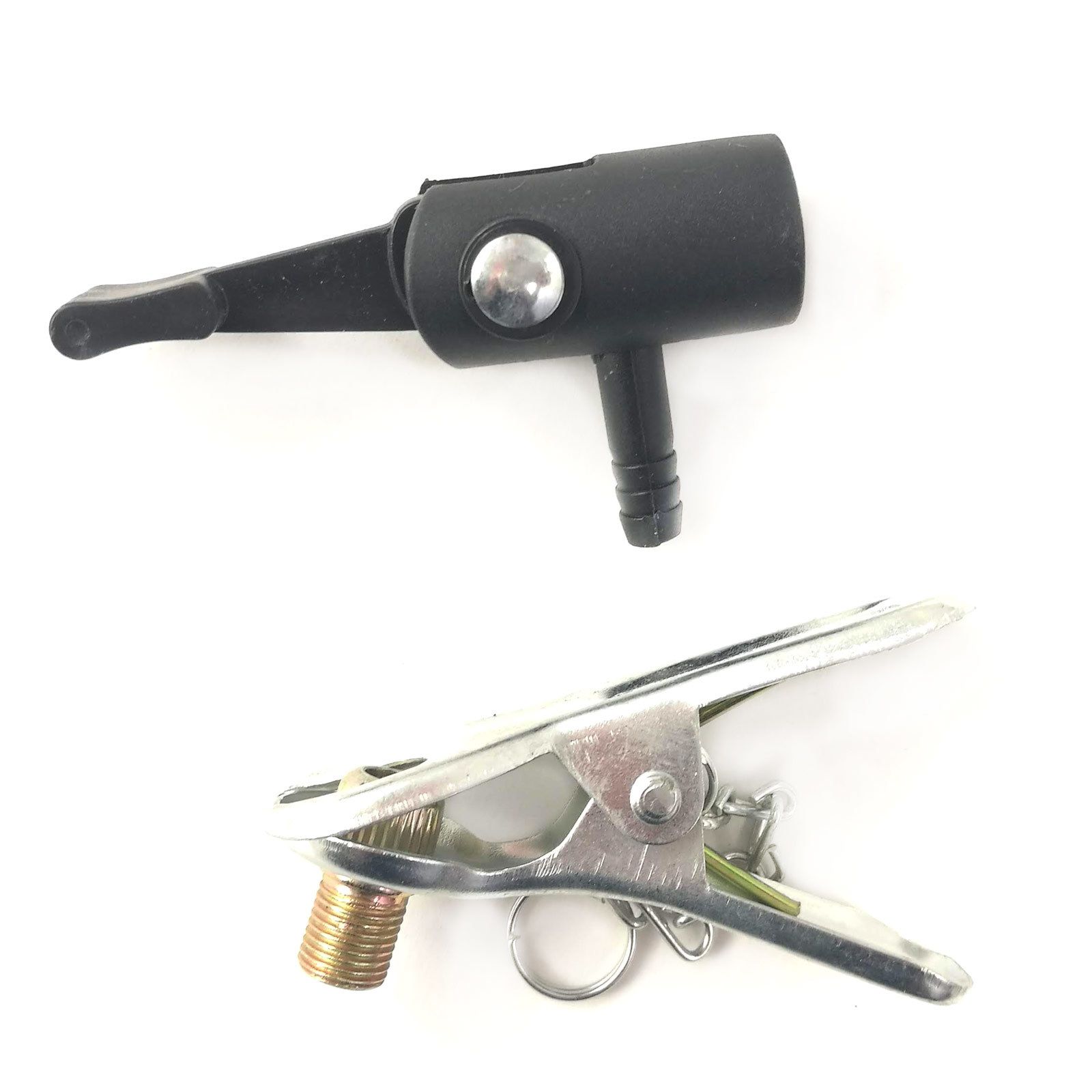 Зажим для шланга, сталь/пластик на автозолотник, с доп. креплением (A11G)