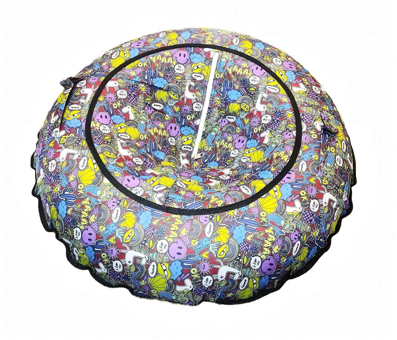 Санки надувные "Ватрушка"  90 см, принт "Стикер" (УТ00028228)