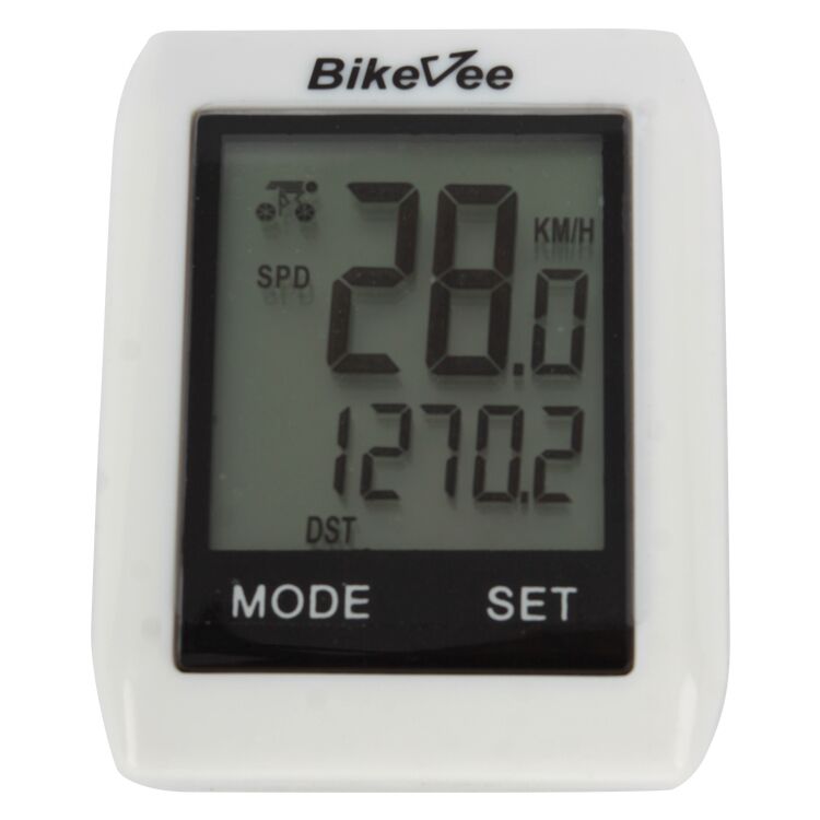 Велокомпьютер, беспроводной, BKV- 6000, 10 функций, сенсорный, BikeVee (белый, 1CM000000022)