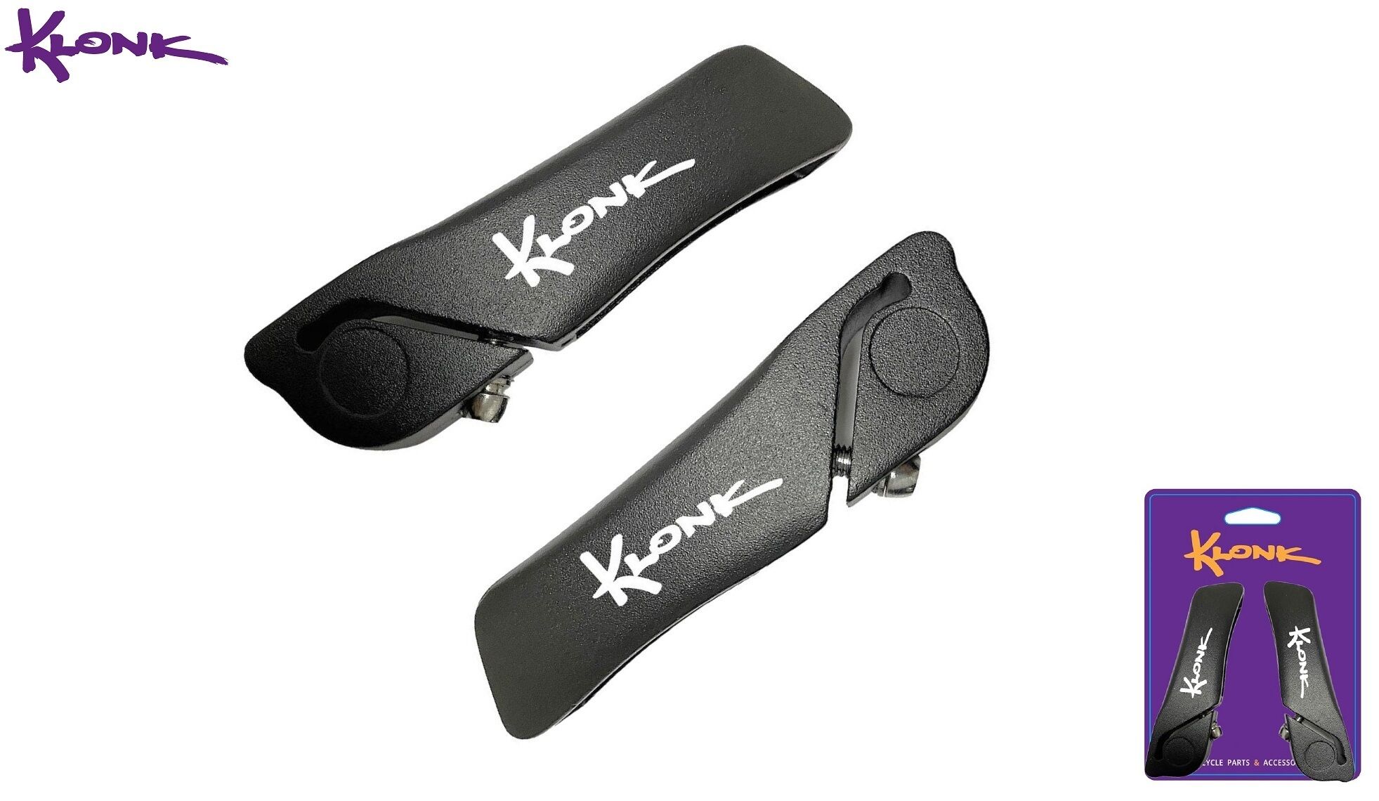 Рога на руль, алюминиевые, Lock On, KLK-90005 (black), KLONK