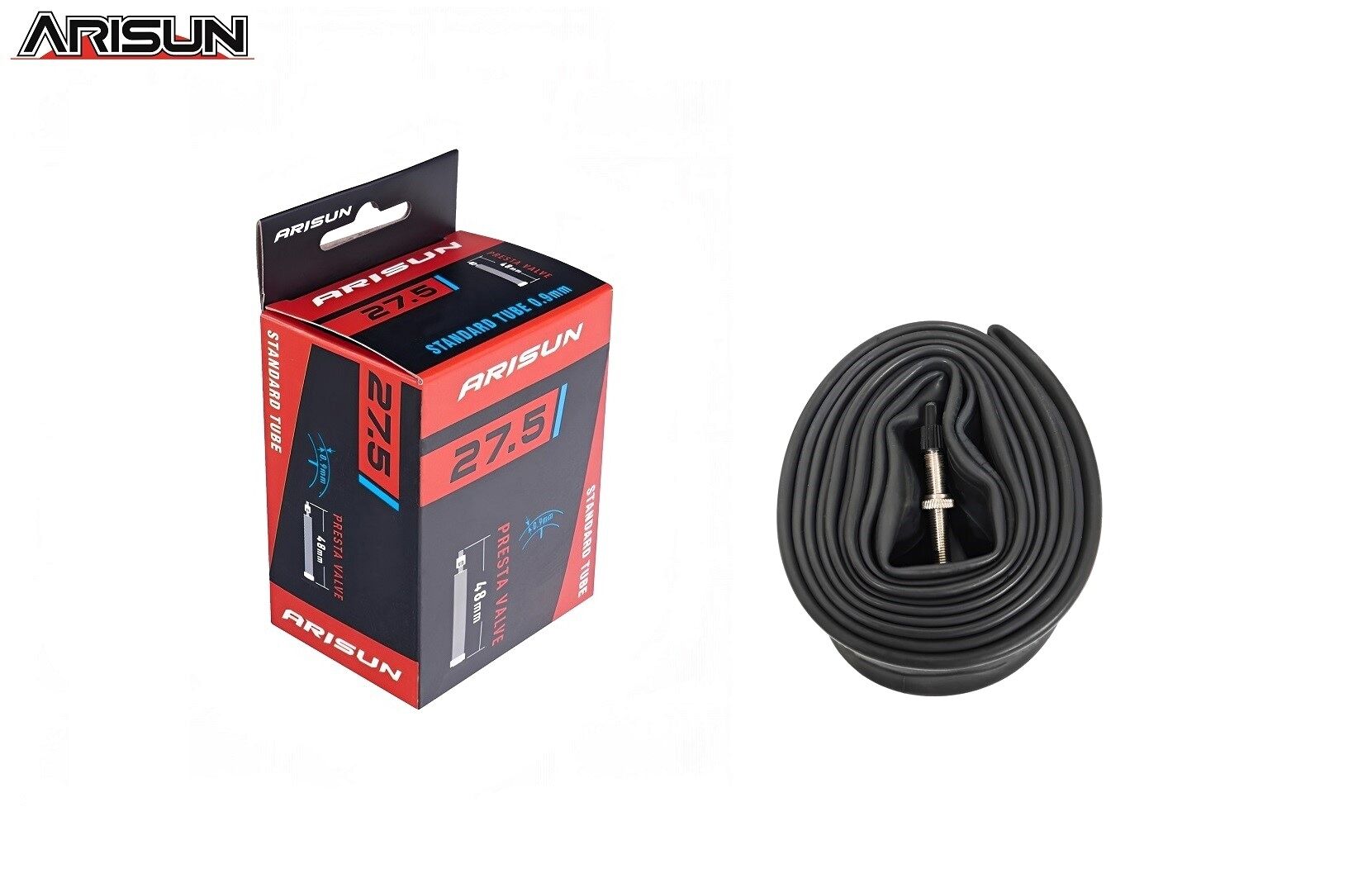 Камера 27,5x2,50/3,00 бутил, Presta (FV) 48 мм, 0,9 мм, ARISUN (U011107)