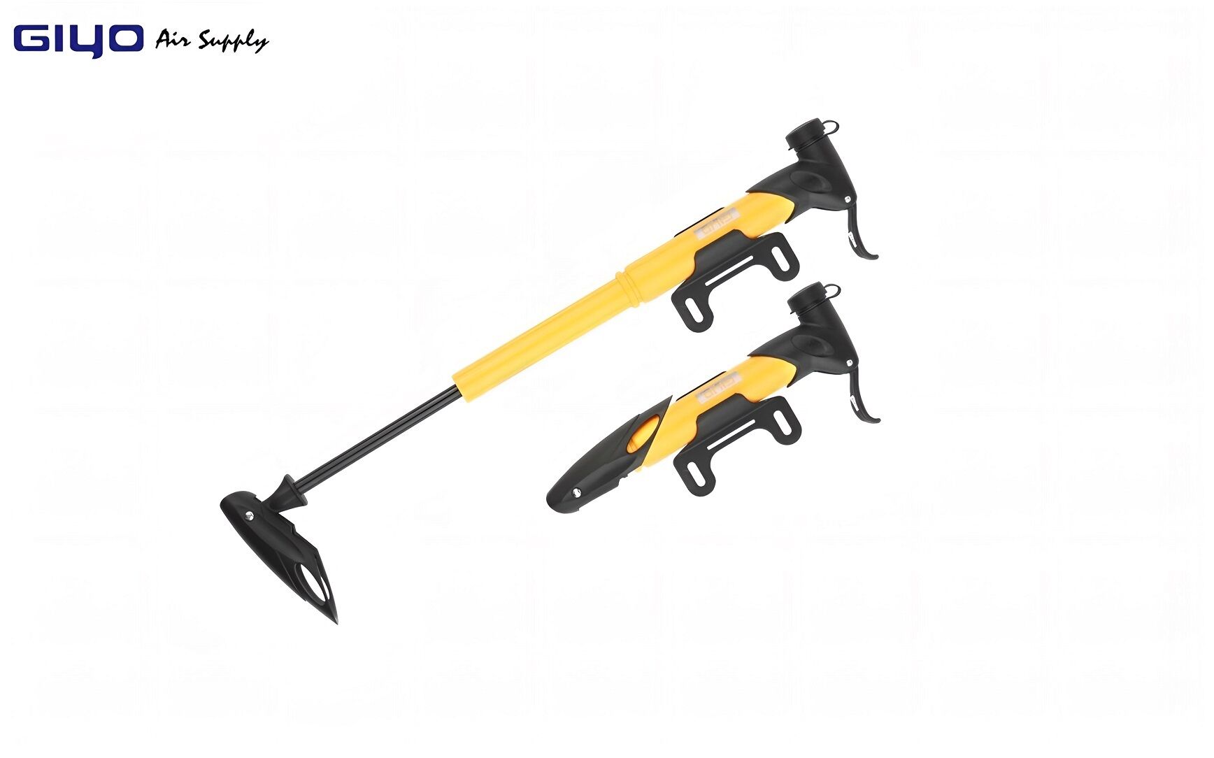 Насос компактный (ручной) GIYO, GP-77, универсальный, телескопический, AV/FV, Т-образная ручка (желтый, GP-77YEL)