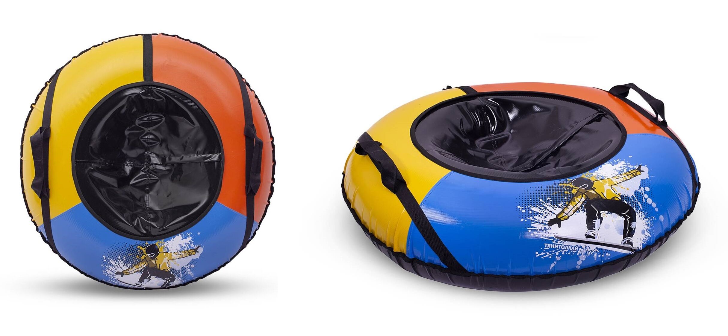 Санки надувные "Ватрушка" ПВХ-ПВХ 93 см с принтом, ТТ "FLY" Classic (КСНВ93FLY)