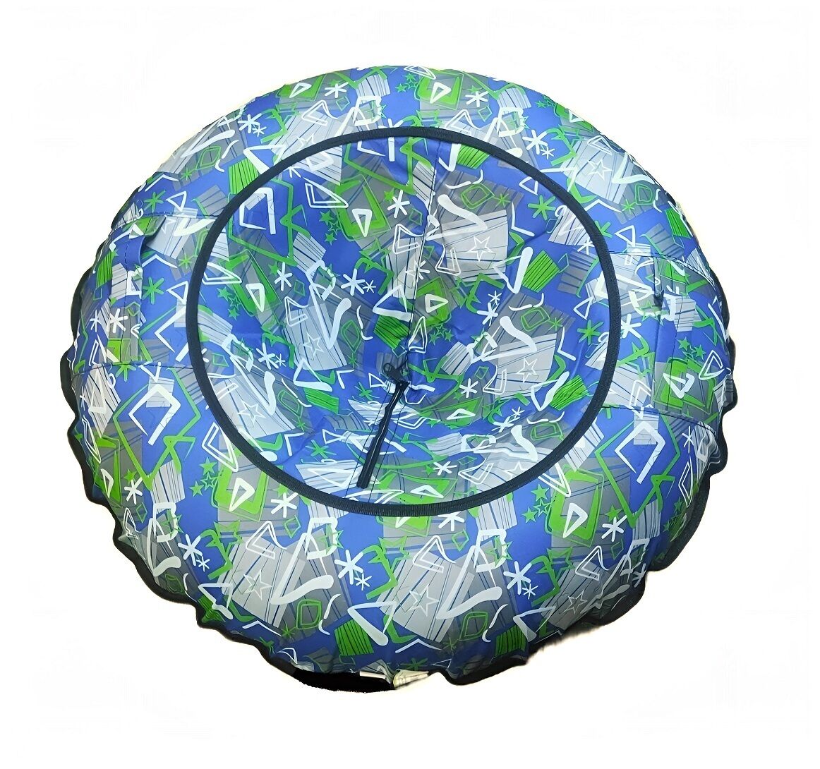 Санки надувные "Ватрушка" 100 см, принт "Геометрия на синем" (УТ00027277)