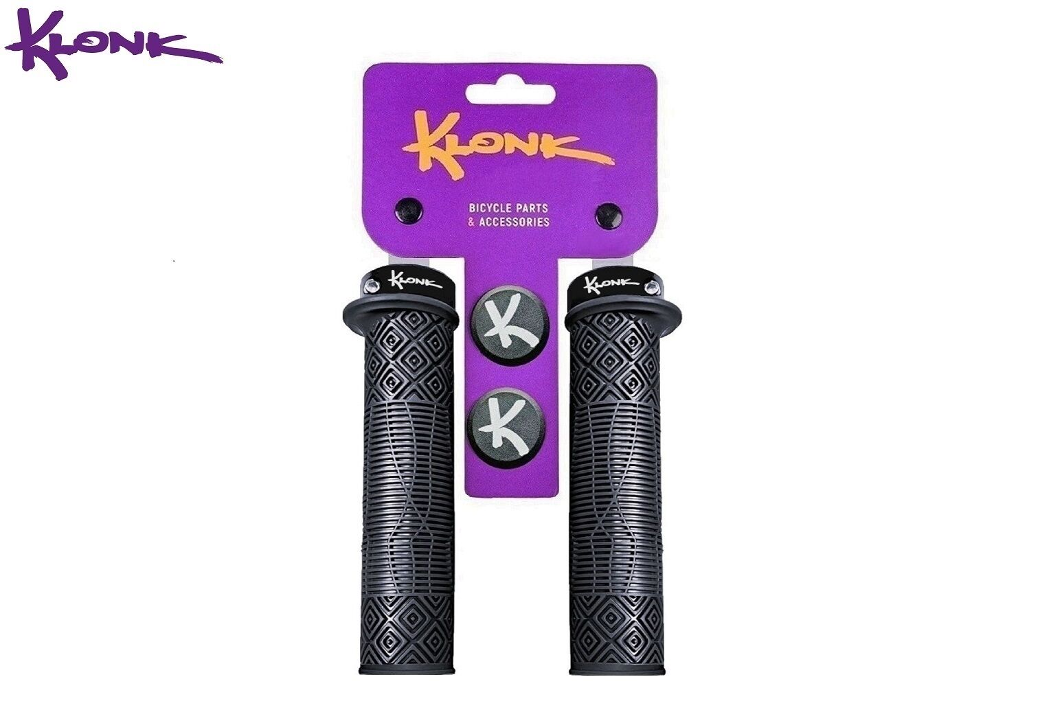 Рукоятки руля (грипсы) KLONK, 135 мм, One Side Lock Alu, с барендами, KLK-11015, Full Black