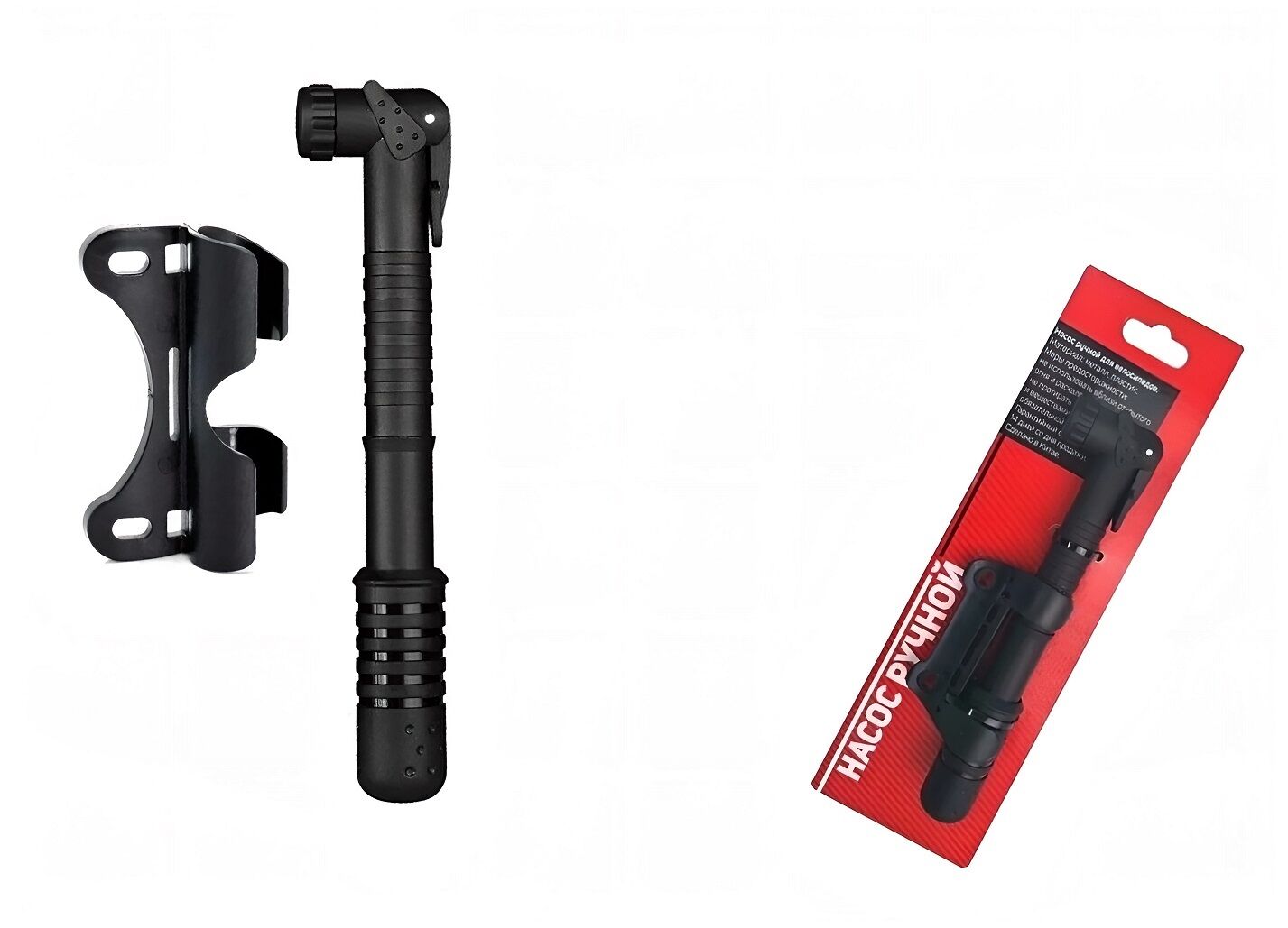 Насос компактный (ручной) BEE Pump универсальный 21x200 мм, A/V, F/V, пластик, с креплением на раму HP-2 (NN002695)