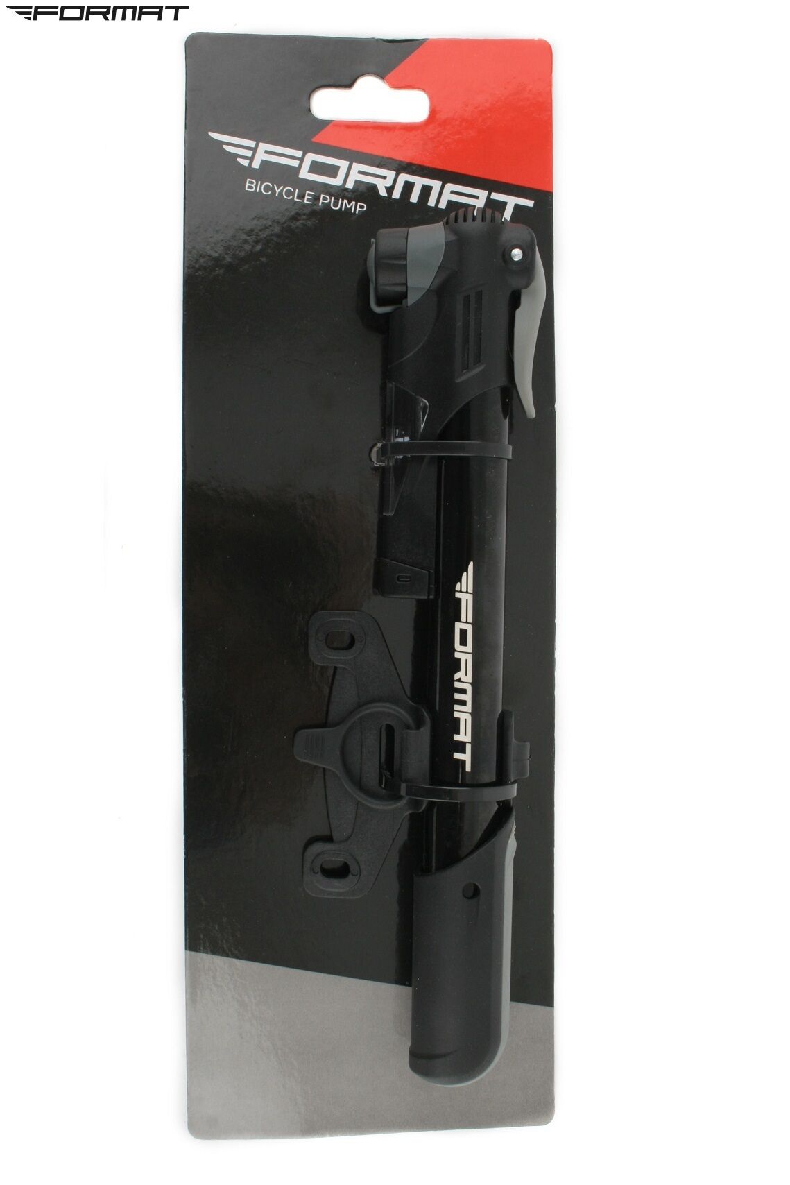 Насос компактный (ручной) FORMAT, универсальный, с манометром, 21*225 mm, A/V, F/V, M21B-04 (RPUM21B04001)