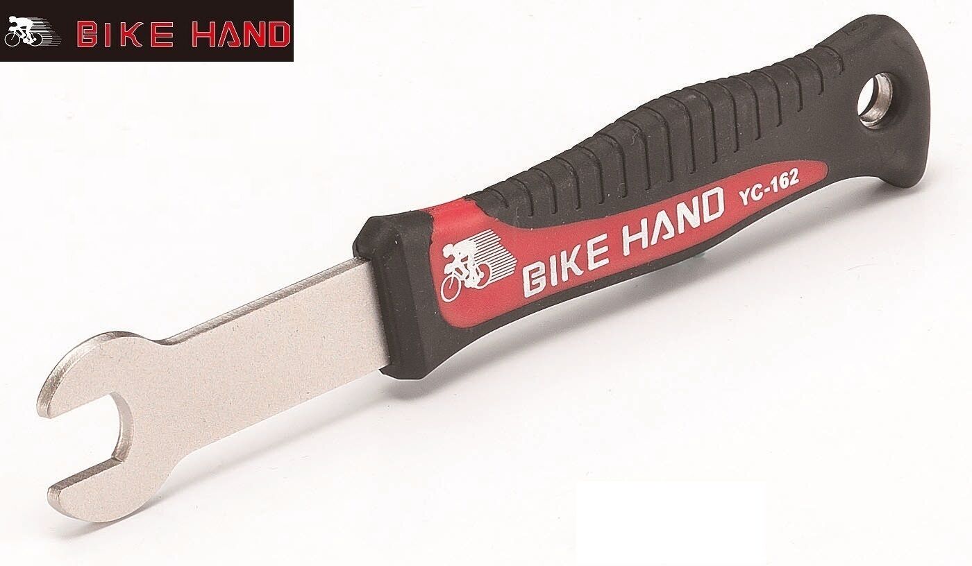 Bike Hand Ключ велосипедный YC-162, ключ педальный на 15 мм, обрезиненная сталь (Bike Hand YC-162)