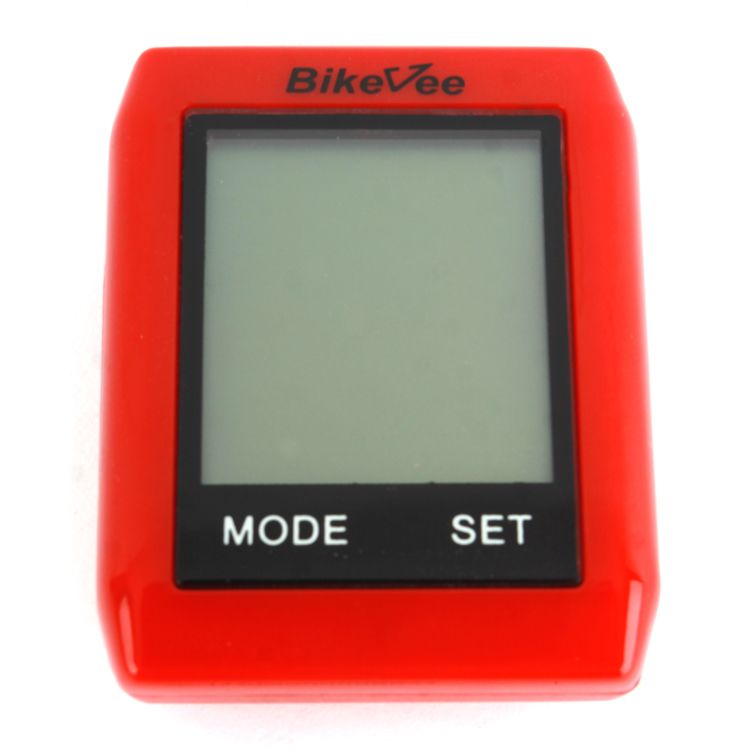 Велокомпьютер, беспроводной, BKV- 6000, 10 функций, сенсорный, BikeVee (красный, 1CM000000021)