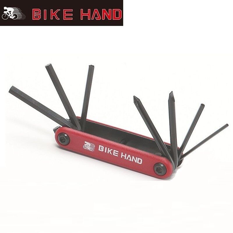 Bike Hand Набор инструментов YC-267, шестигранники, 7 предметов, складной (YC-267)