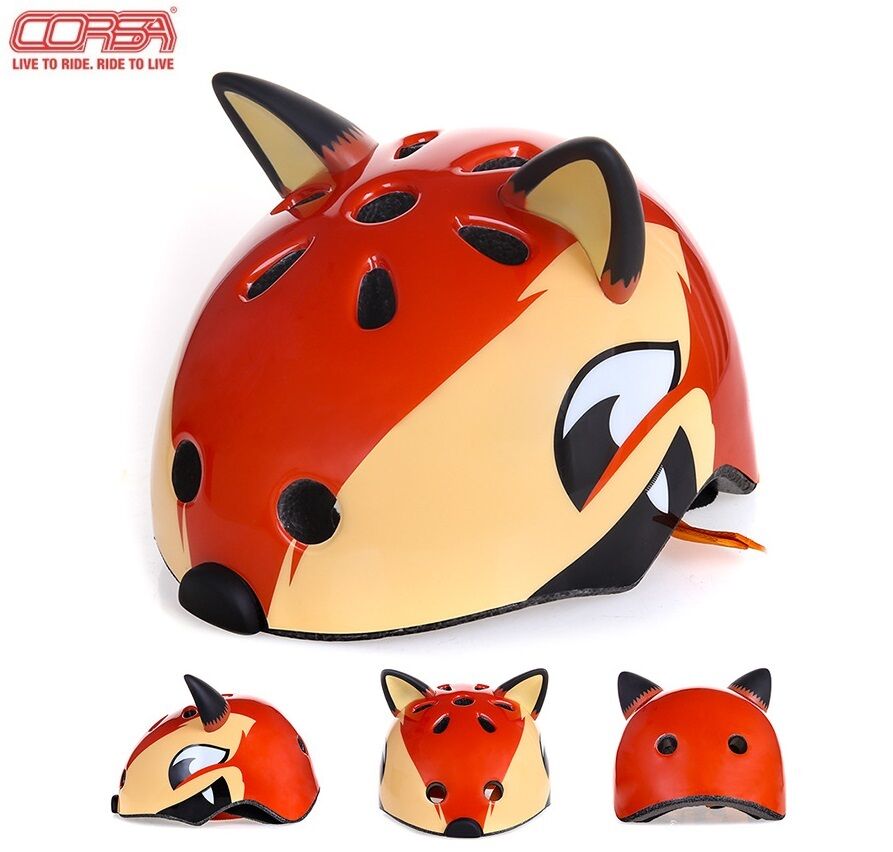 Шлем детский CORSA Kids, Оранжевая лиса (СORSAFOXORG)