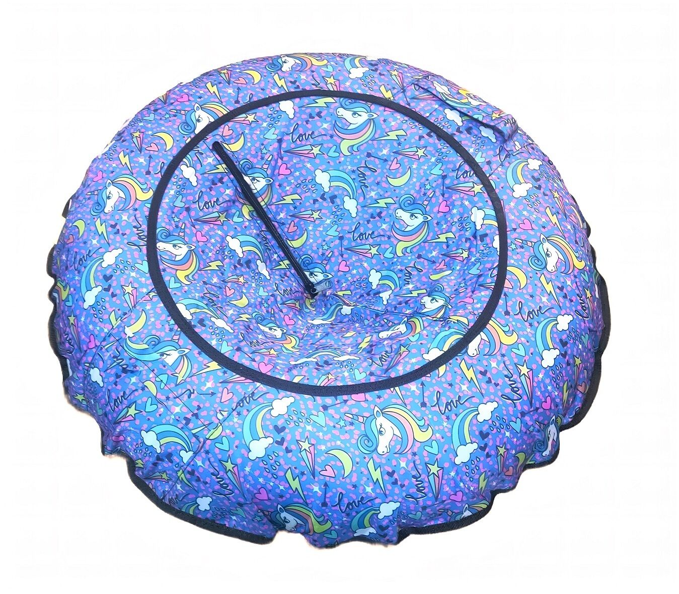 Санки надувные "Ватрушка" 100 см, принт "Единороги"