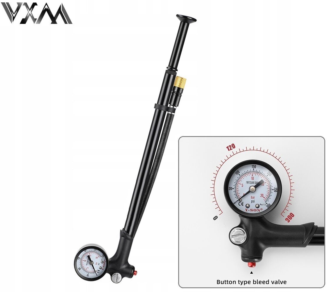 Насос высокого давления, VXM, BG-1611, алюминиевый, с манометром, max 290 Psi/20 bar (УТ00021675)