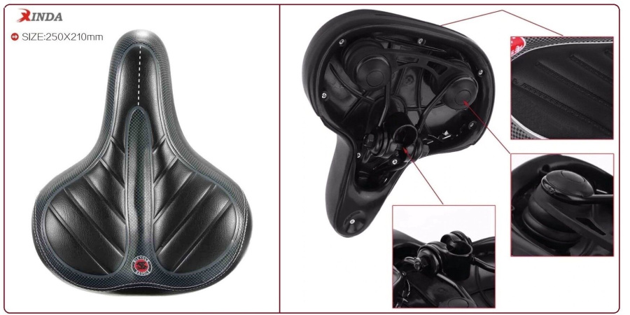 Седло комфорт "XINDA" XD-317-06E, 250x210 мм, Elastomer (УТ00019501)