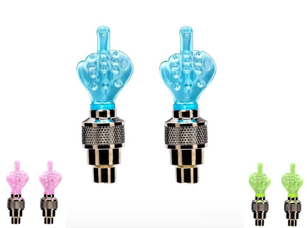 Колпачок на ниппель, Finger, светодиодный (1 LED), к-кт 2 шт., блистер (синий, красный, зеленый) (FWD3264706)