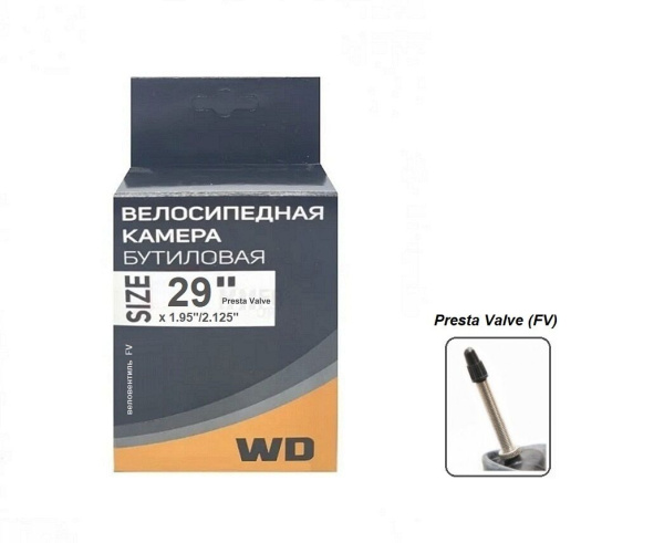 Камера 29x1,95/2,125 бутил, Presta, F/V-40 мм, WANDA