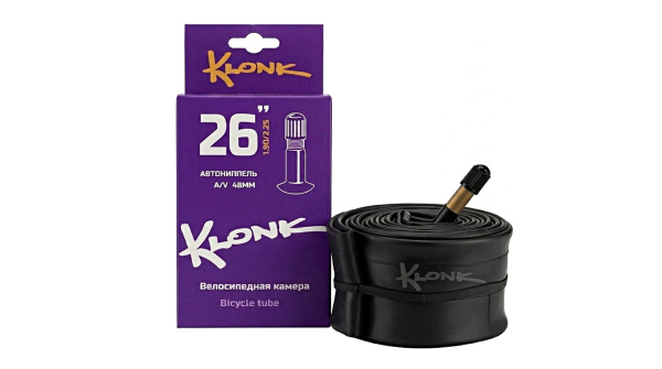 Камера 26x1,90/2,25 бутил, авто-ниппель, A/V-48 мм, KLONK