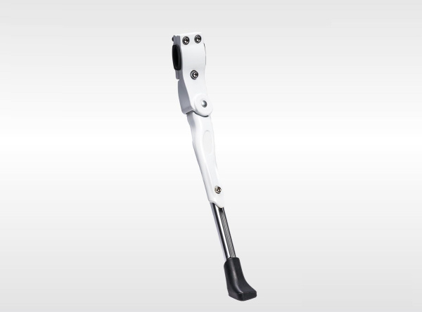 Подножка 24"-28" алюминиевая, KMS, телескопическая боковая, крепление на перо (белый, FWD3243044-76-1)