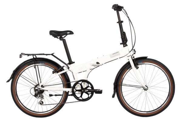 Велосипед NOVATRACK 24" VORTEX  белый, складной алюм. Shimano 6 speed, стальная вилка, вынос, алюм.р (24AFV.VORTEX.WT4)