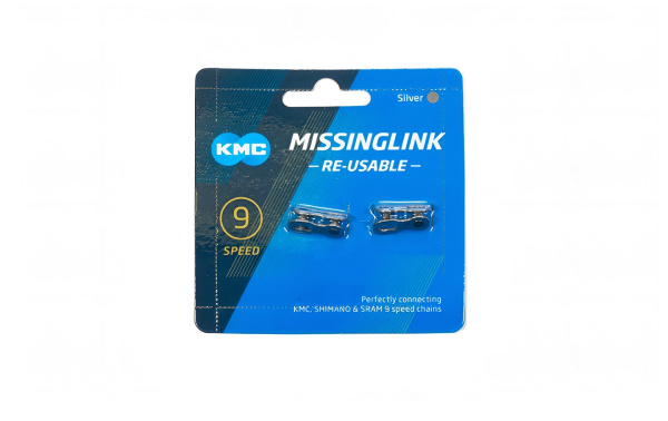Замок цепи, KMC, 9 ск. CL566R, 1/2"х11/128", пин 6,6 мм, цена за блистер (2 шт.) УТ00024909