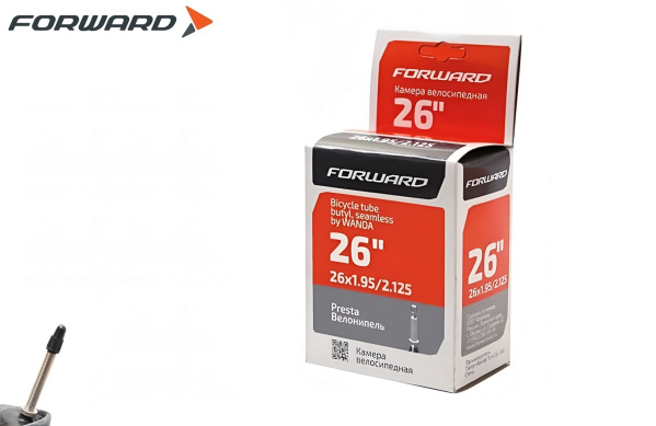 Камера 26x1,95/2,125 бутил, FORWARD, Presta (FV) 48 мм, WANDA (VTU26519521251)