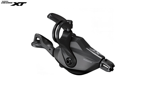 Рукоятка переключения передач правая SHIMANO DEORE XT SL-M8100-R RAPIDFIRE PLUS, манетка/шифтер, 12 скор., трос 2340 мм (черный, KSLM8100RC)