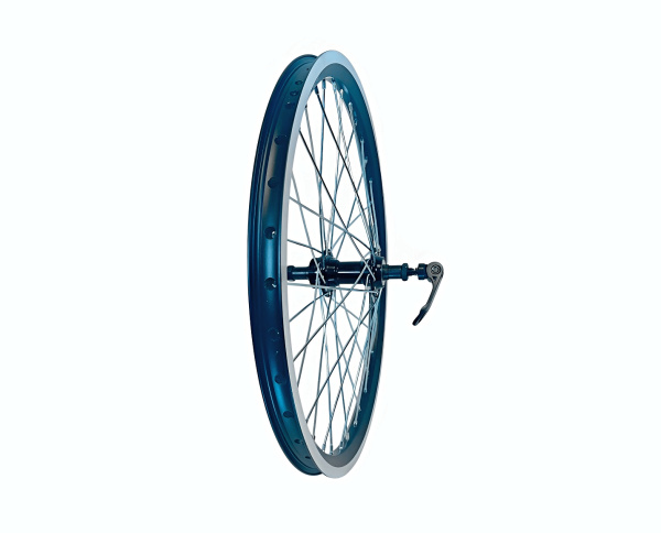 Колесо в сборе 20" заднее, алюминиевая втулка WZ-201RQ, V-Brake, под трещотку 6/7 ск., 10 мм (эксцентрик), двустеночный алюминиевый фрезерованный обод, DW Black (УТ00033678)