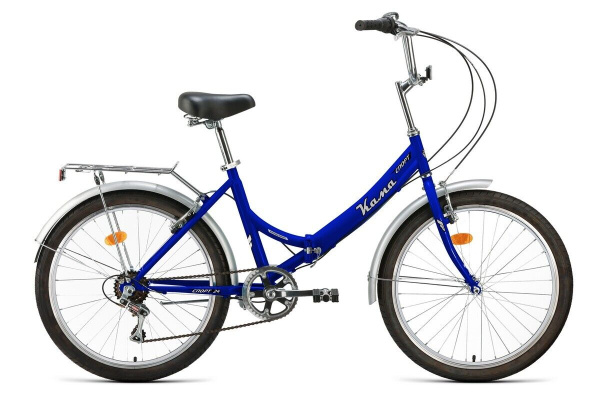 Велосипед KAMA SPORT 24 (24" 6 ск. рост. 16" скл.) 2026, синий, SPRT26B0113