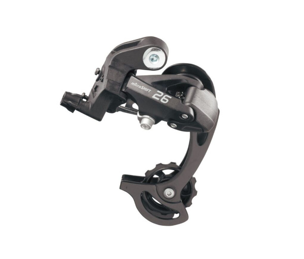 Переключатель задний Microshift, RD-M26 L, 7/8 ск., под петух (черный, RD-M26L)