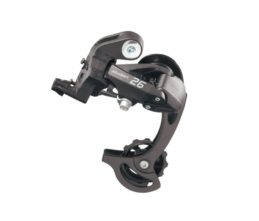 Переключатель задний Microshift, RD-M26 L, 7/8 ск., под петух (черный, RD-M26L)