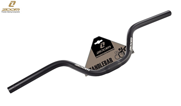 Руль ZOOM, MTB, алюминиевый AL6061-T6, длина 660 мм, посадка Ø 25.4 мм, Rise 80 мм, backsweep 10°, MTB-AL-158, ZOOM (черный, УТ00032757)
