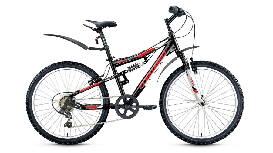 Велосипед FORWARD CYCLONE 1.0 (24" 6 ск. рост 14.5") 2016-2017 (черный, RBKW72N46005)