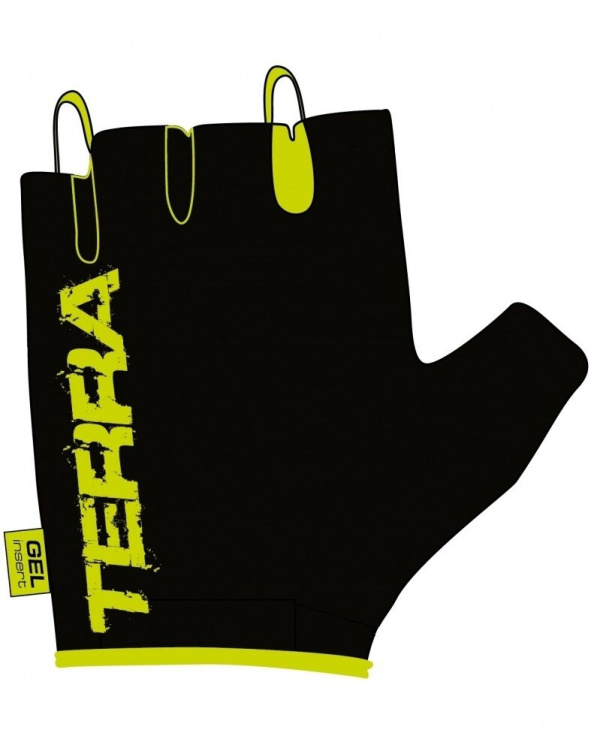 Велоперчатки NEW TERRA, XL (черный/зеленый, VG837NewTerraXL)