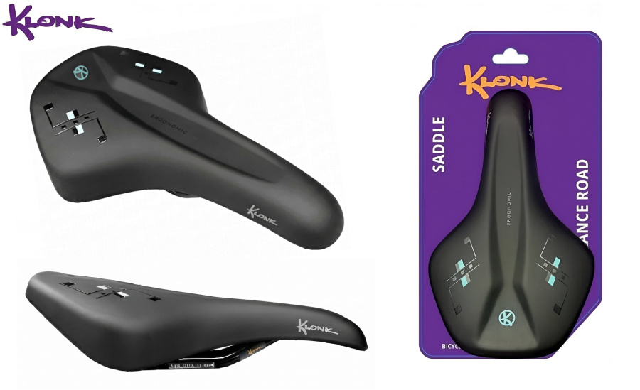 Седло KLONK, MTB/Vacuum Series, 255x160 мм, Ergonomic, KLK-18021, Black