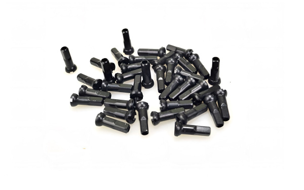 Ниппель для спицы 14G, стальной, 16 мм (упаковка 144 шт.) черный, УТ00025698