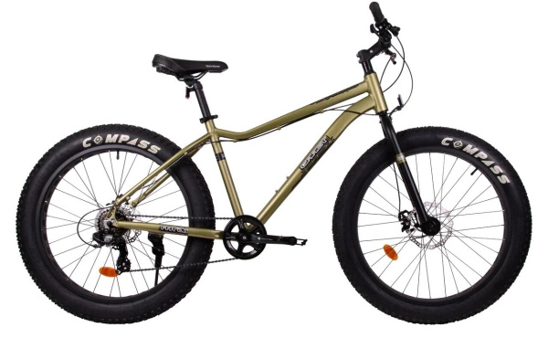 Велосипед TECH TEAM Garet 26 disc (26" 7 ск. 20") ALU, хаки (NN012645)