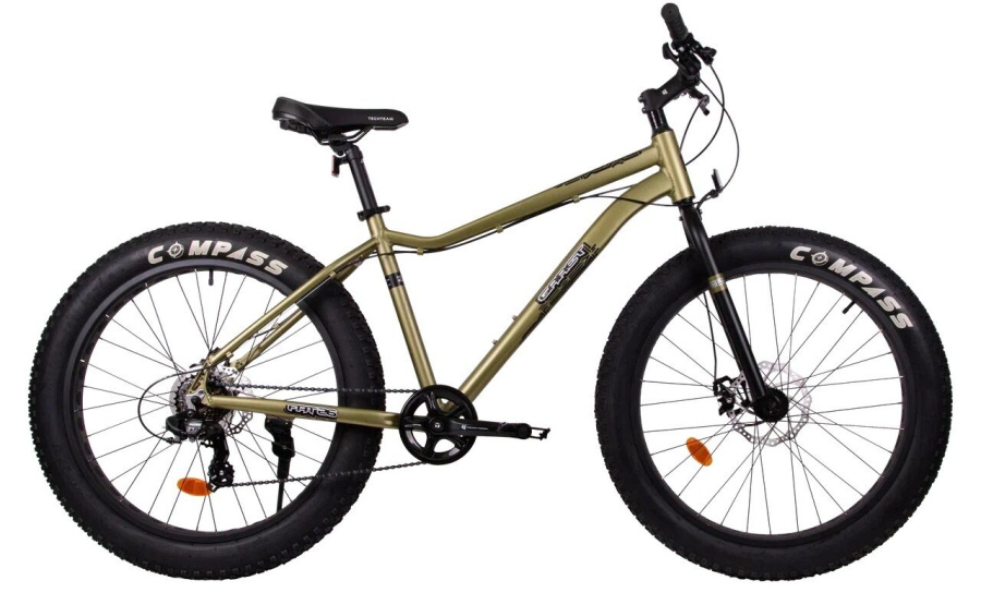 Велосипед TECH TEAM Garet 26 disc (26" 7 ск. 20") ALU, хаки (NN012645)