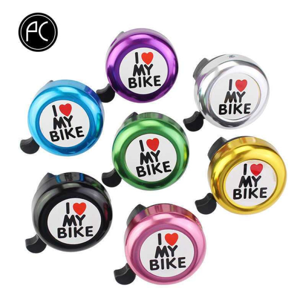 Звонок велосипедный "I Love My Bike", алюминий/пластик, Ø55 мм (NH-B610MIX)
