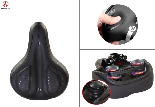 Седло комфорт, GEL, 270x200 мм, "Wheel Ap", с гелевыми вставками, Elastomer, без отверстия (черный, MALLOYGEL01)