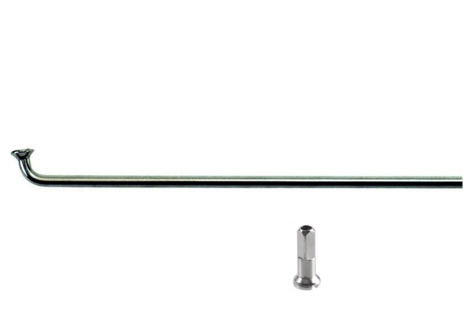 Спица 290 мм x 14G с ниппелем (12 мм) стальная серебристая (1SP414G29008)