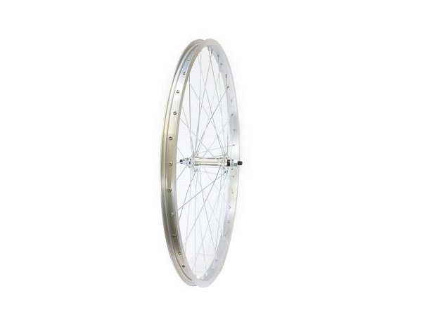 Колесо в сборе 26" переднее, втулка SF-HB03F, 36 отв., V-Brake, 3/8" (гайка), алюминиевый одностеночный обод (RWF2636H0003)
