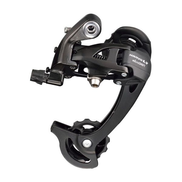 Переключатель задний MICROSHIFT RD-M46L MARVO LT, 9 скор., крепление (на болт) под петух, длинная лапка, 45T (YRD209000119)