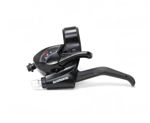 Рукоятка переключения передач левая SHIMANO TOURNEY ST-EF41-L комбинированная, 3 ск., 22,2 мм (черный, ASTEF41LBL)