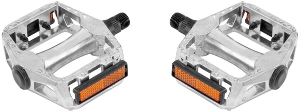 Педали алюминиевые, платформенные (комплект 2 шт.), ось 9/16", 101x100 мм, BLF-B11 (серебристый) (УТ00025538)