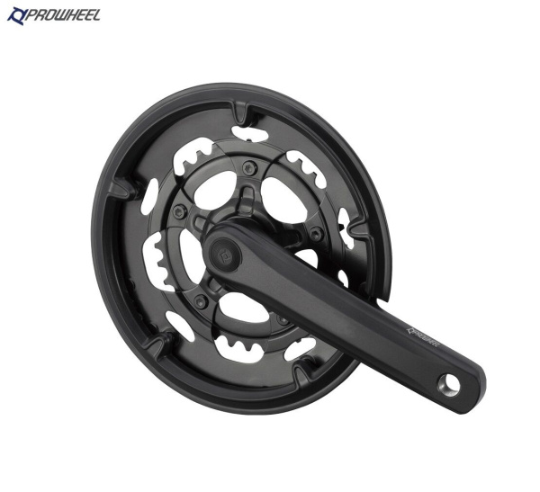 Комплект шатунов (система) PROWHEEL, алюминиевые шатуны 170 мм, SQR, 9/16, 50/34T, Chainline: 43.5, 7S/8S, AE-221P (черный, УТ00025651)
